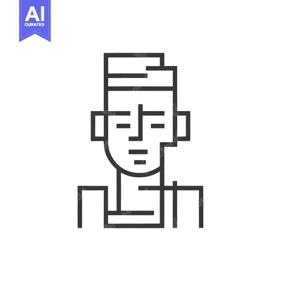 Popular premium asset: Geometric Line Art Portrait of a Person with a Hat