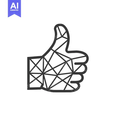 Popular premium asset: Geometric Line Art Thumbs Up Hand Gesture