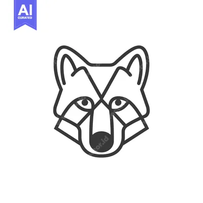 Aset premium populer: Geometric Line Art Wolf Head
