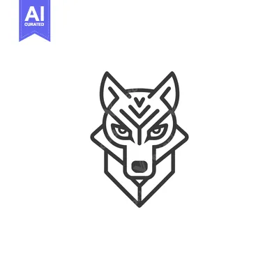 Popular premium asset: Geometric Line Art Wolf Head Design