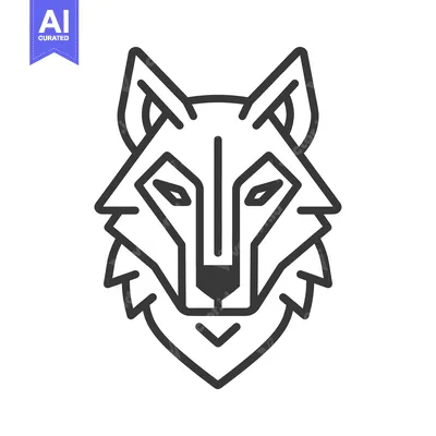 Popular premium asset: Geometric Line Art Wolf Head Illustration