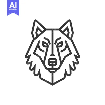 Popular premium asset: Geometric Line Art Wolf Head Illustration