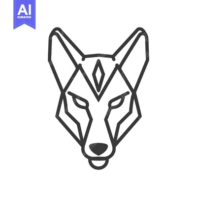 Popular premium asset: Geometric Line Art Wolf Head with Diamond Symbol