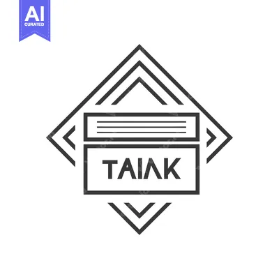 Aset premium populer: Geometric Logo with the Word "TAI?K" Inscribed