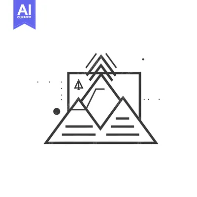 Popular premium asset: Geometric Minimalist Mountain Landscape Illustration