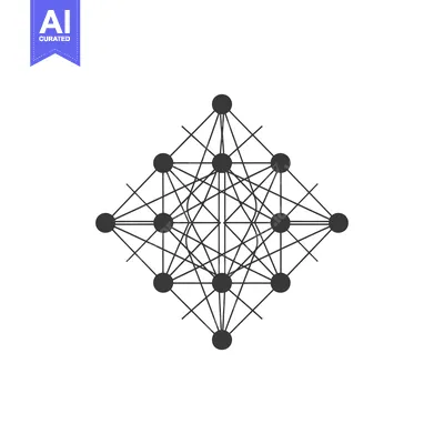 Aset desain premium: Geometric Network of Connected Circles