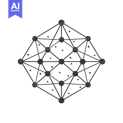 Aset desain premium: Geometric Network of Interconnected Nodes