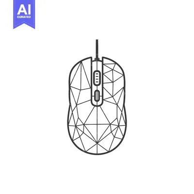 Aset premium populer: Geometric Outline of a Computer Mouse