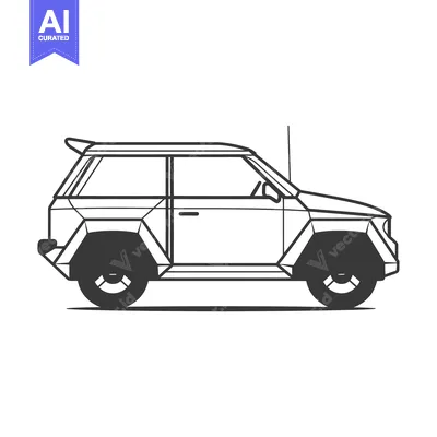 Popular premium asset: Geometric Outline of a Modern Off-Road Vehicle