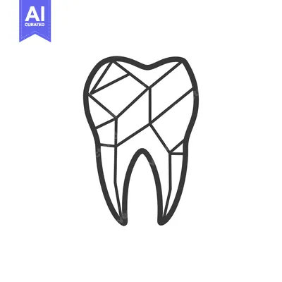 Aset premium populer: Geometric Outline of a Single Tooth