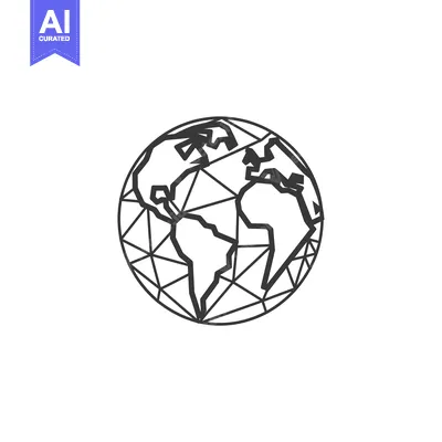 Popular premium asset: Geometric Outline of the Earth with Continents