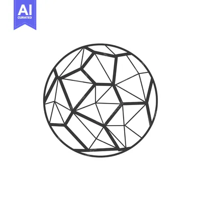 Aset premium populer: Geometric Pattern of Intersecting Lines forming a Circular Shape