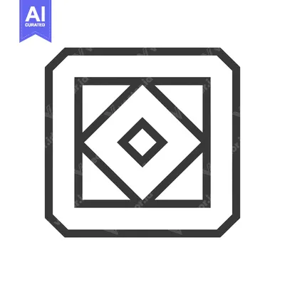 Aset desain premium: Geometric Pattern with Concentric Squares and Octagon
