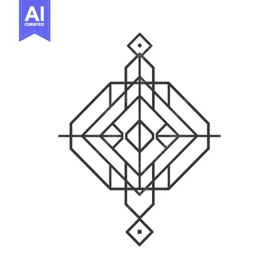 Aset premium populer: Geometric Pattern with Interlocking Squares and Diamonds