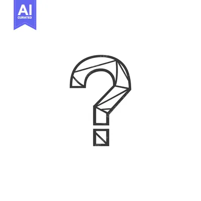 Popular premium asset: Geometric Question Mark Symbol in Black and White