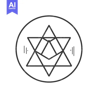Geometric Star Inside a Circle with Parallel Lines
