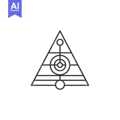 Aset premium populer: Geometric Symbol with a Triangle, Circles, and Lines