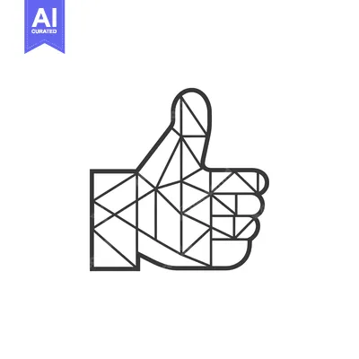 Aset premium populer: Geometric Thumbs Up Gesture