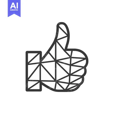 Aset premium populer: Geometric Thumbs Up Hand Gesture