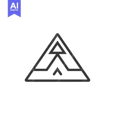 Aset desain premium: Geometric Triangle with Internal Shapes and Lines