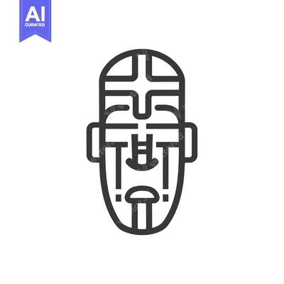 Popular premium asset: Geometric Tribal Mask with Closed Eyes and a  Chin