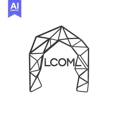 Aset premium populer: Geometric "Welcome" Arch with Interlocking Triangles