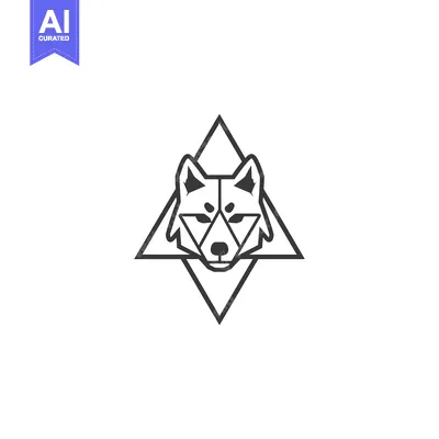 Popular premium asset: Geometric Wolf Head Design in a Triangle