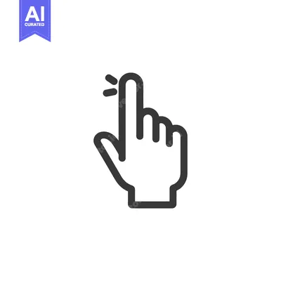 Premium design asset: Minimalist Hand Icon: Tap or Touch Gesture with Finger