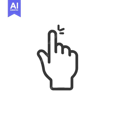 Aset premium populer: Finger Tap Icon: Bold Outline, Interactive Touch, Modern Design, White