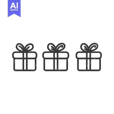 Aset desain premium: Three similar gift boxes are presented in a row