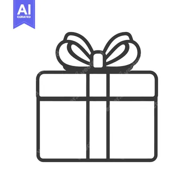 Popular premium asset: Simple illustration of a gift box with a decorative bow tied on it