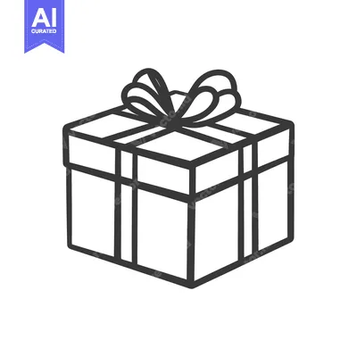 Popular premium asset: A square gift box tied with a decorative bow on top