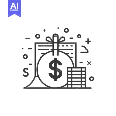 Aset premium populer: Gift Box with Dollar Coin and Stack of Money