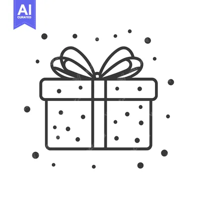 Popular premium asset: A simple outlined illustration depicts a present with decorative bow