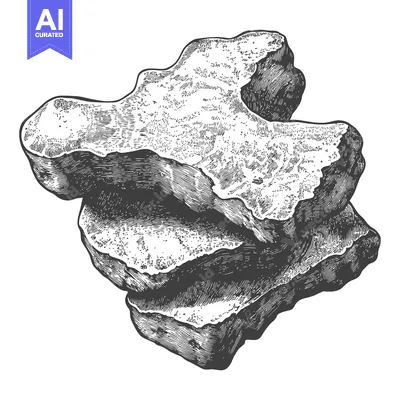 Popular premium asset: A Detailed Engraving Of Irregular Rock Formations
