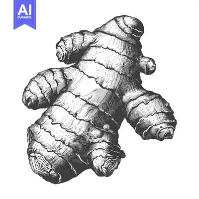 Popular premium asset: Detailed Illustration of a Fresh Ginger Root