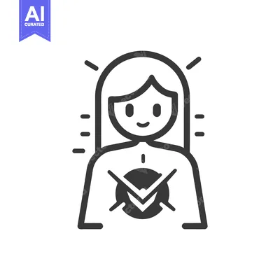 Aset desain premium: A stylized illustration of a female figure with energy radiating