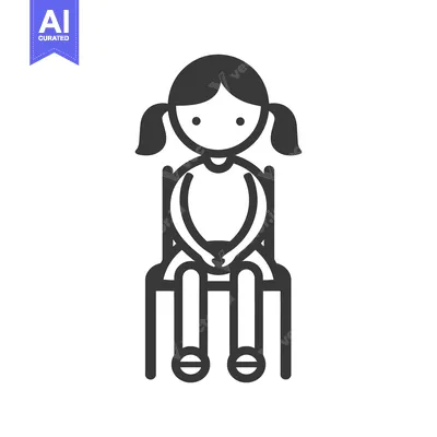 Popular premium asset: Girl Sitting with Pigtails on a Chair
