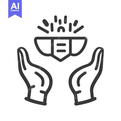 Two hands are supporting a shield like object