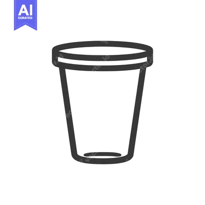 Popular premium asset: Minimalist Vector Illustration of a Simple Plastic Cup Icon