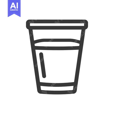 Aset desain premium: Minimalist Glass Icon: Simple, Clean Line Art for Modern Design Projec
