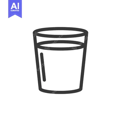 Popular premium asset: Minimalist Glass Icon: Simple, Clean Design for Water or Beverage