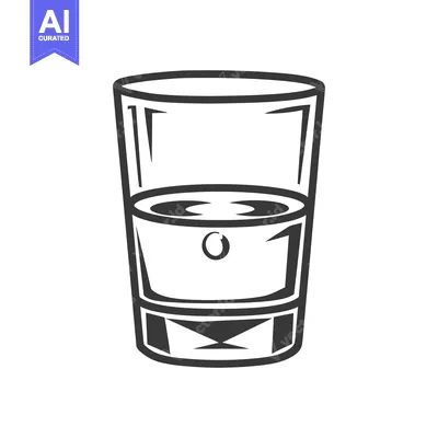 Popular premium asset: A Simple Graphic Depiction of a Glass Filled With Liquid