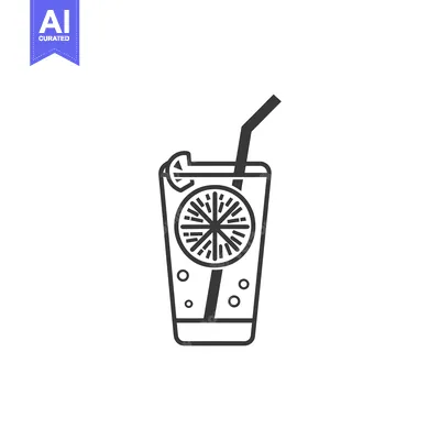 Aset premium populer: Glass of Lemon Soda with Straw and Lime Wedge
