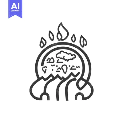 Aset premium populer: An illustrative depiction of a volcanic eruption and its surrounding s