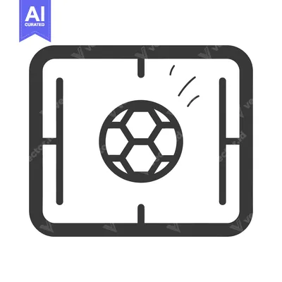 Aset desain premium: A soccer ball is moving in the goal during a game