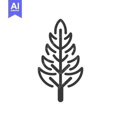 Aset premium populer: An illustrative drawing of a simple tree outline on white