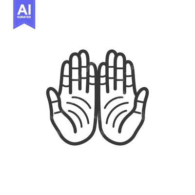 Popular premium asset: Two stylized human hands facing up with open palms