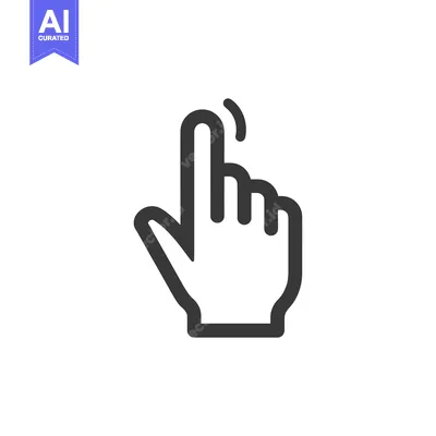 Aset desain premium: Finger Tap Icon: Minimalist Design for Touchscreen Interaction, Dark G