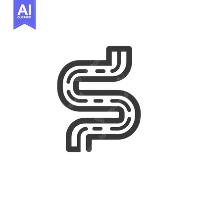Popular premium asset: Winding Road Icon: Stylized Path with Dashed Lines, Minimalist Design